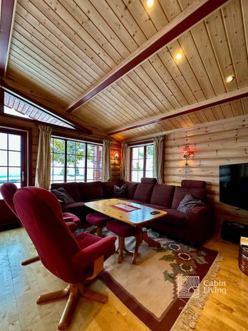 Large Cabin Sjusjoen Best View, Sauna, Ski Inout Экстерьер фото